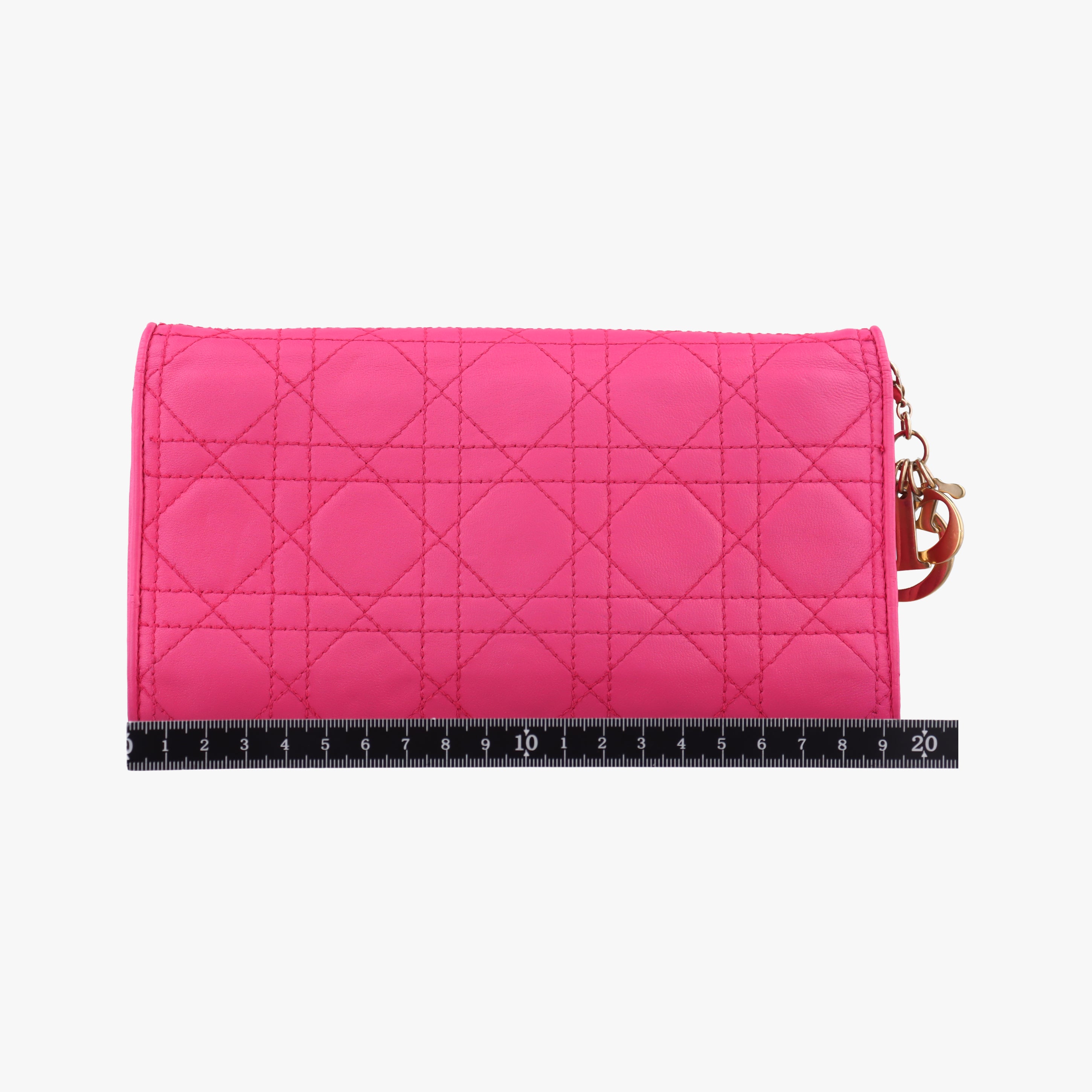 Pre-owned Christian Dior Lady Dior cannage Pink lambskin  shoulderbag | stylenewstar