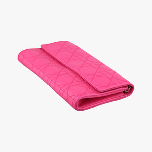 Pre-owned Christian Dior Lady Dior cannage Pink lambskin  shoulderbag | stylenewstar