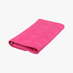 Pre-owned Christian Dior Lady Dior cannage Pink lambskin  shoulderbag | stylenewstar