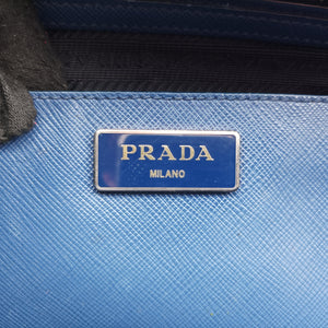 Vintage Prada Galleria Blue SAFFIANO Leather BN2274 handbag | stylenewstar