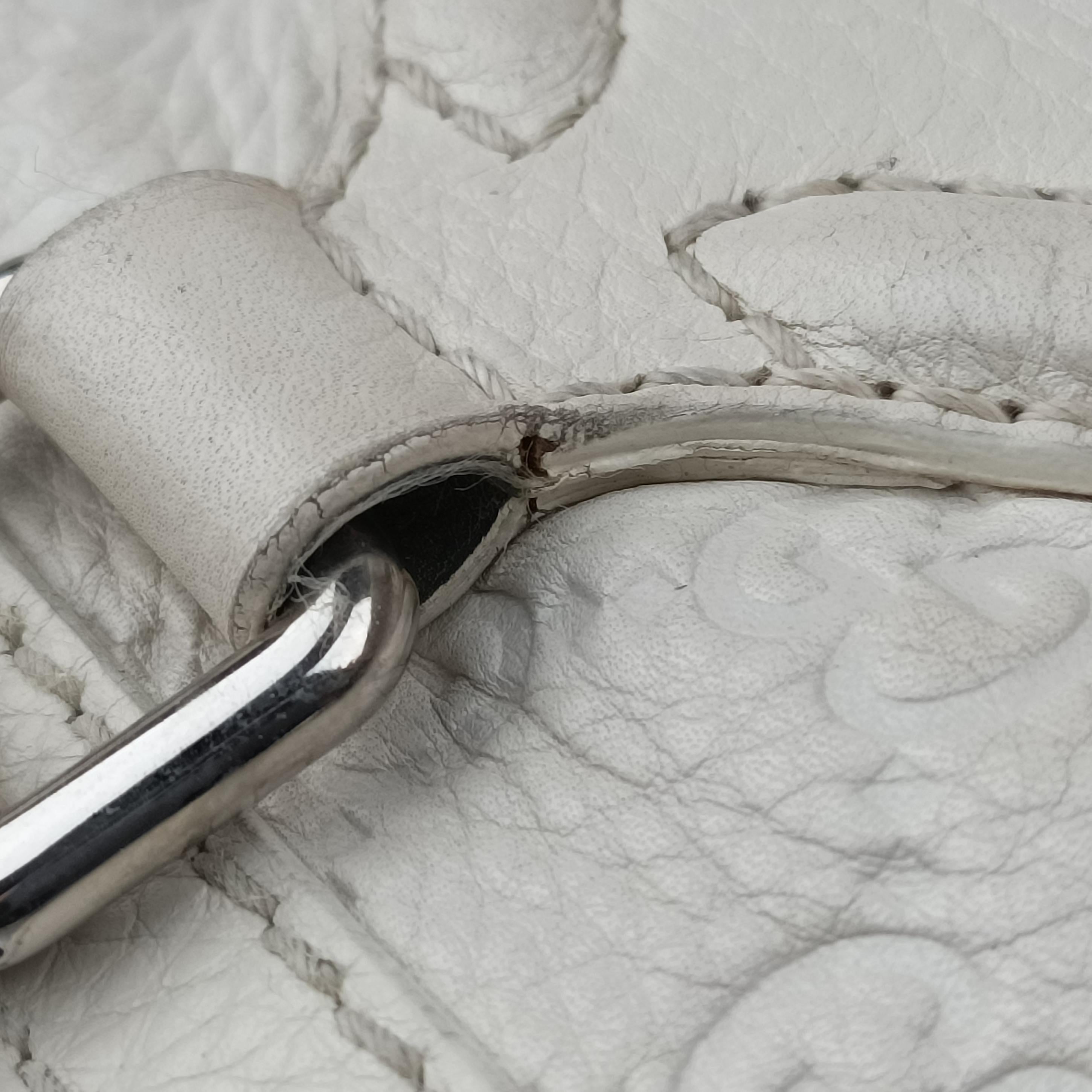 Pre-owned Gucci GG Neoprene White Leather 241101 shoulderbag | stylenewstar