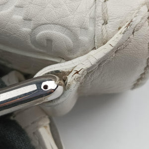 Pre-owned Gucci GG Neoprene White Leather 241101 shoulderbag | stylenewstar