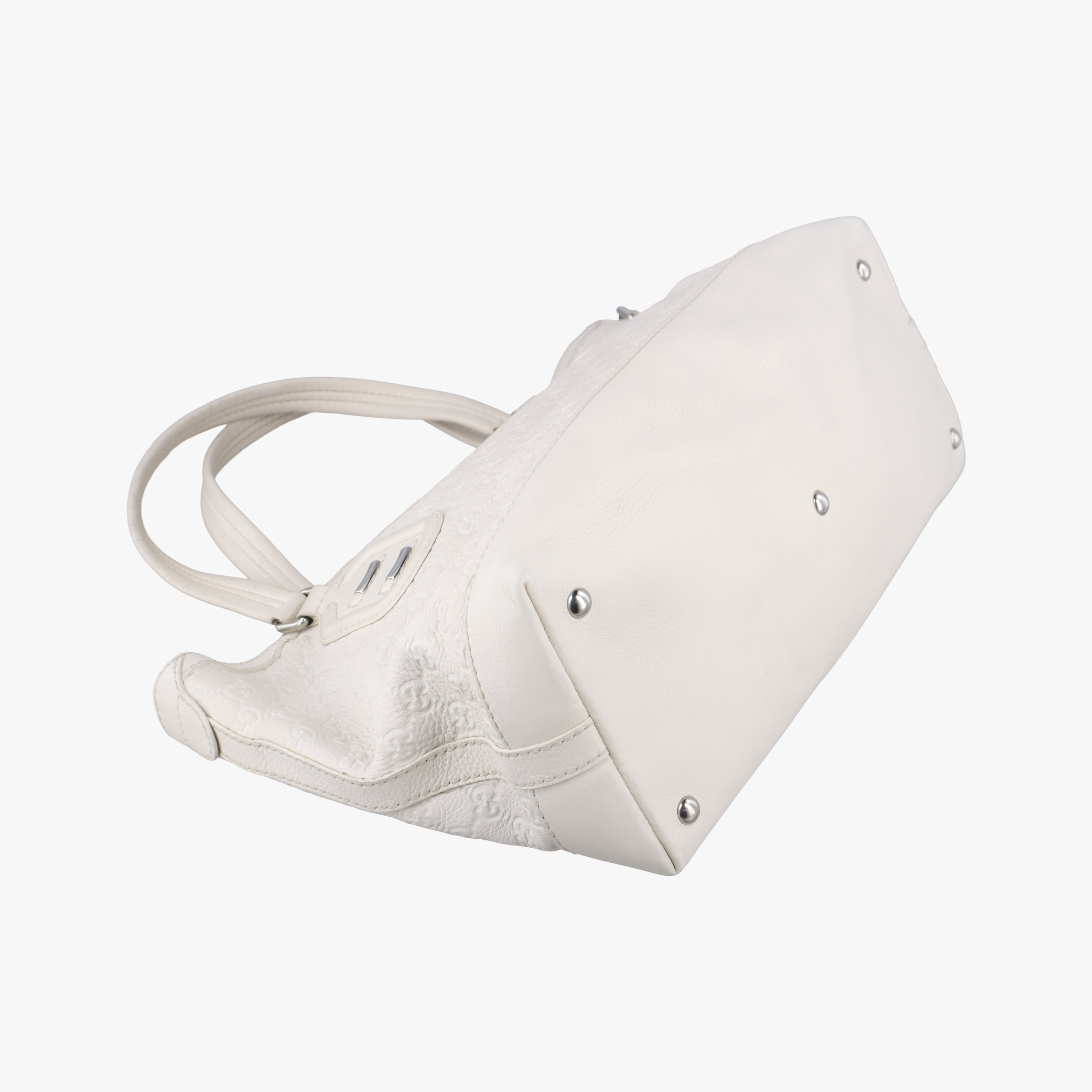 Pre-owned Gucci GG Neoprene White Leather 241101 shoulderbag | stylenewstar