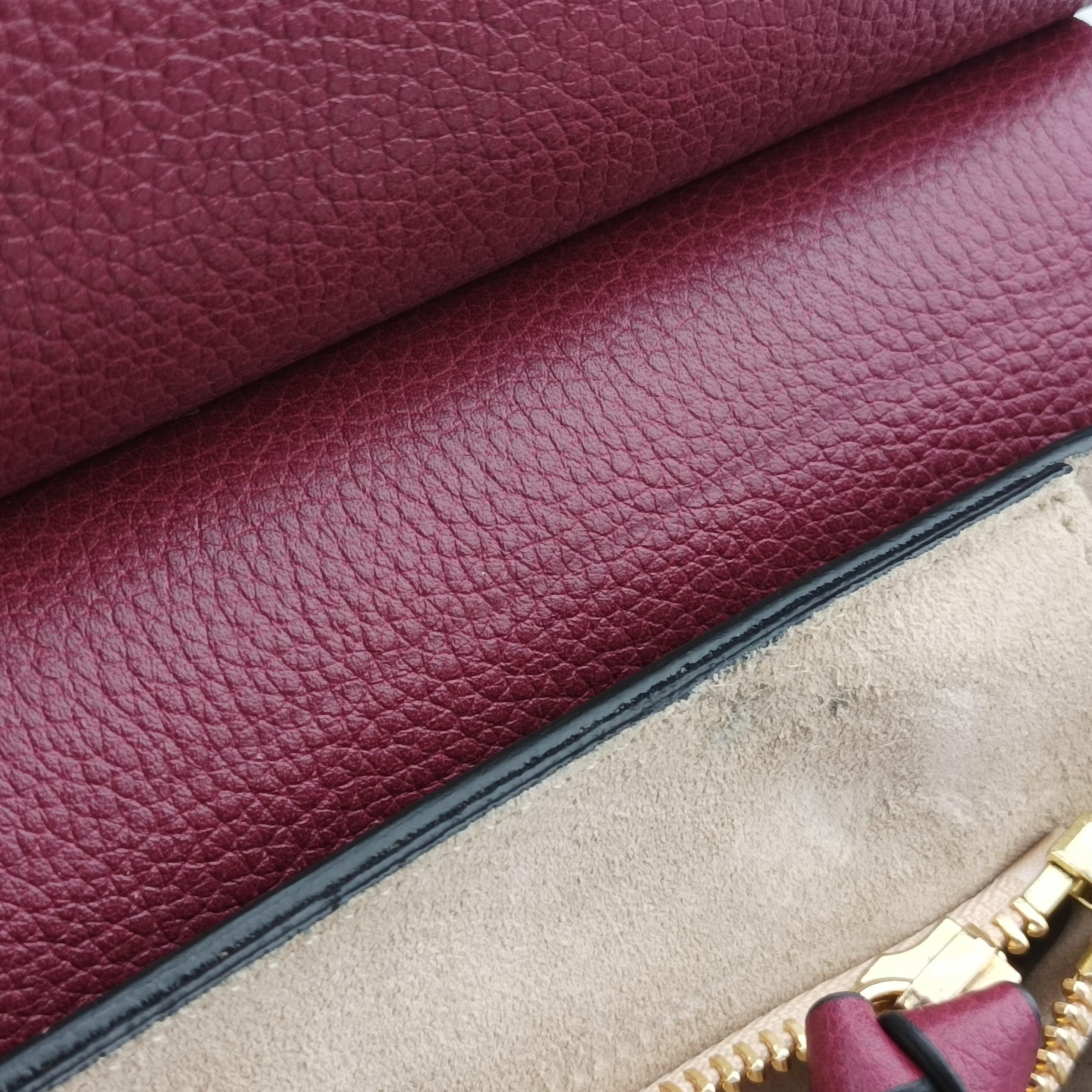 Pre-owned Chloe FAYE Bordeaux Leather  shoulderbag | stylenewstar