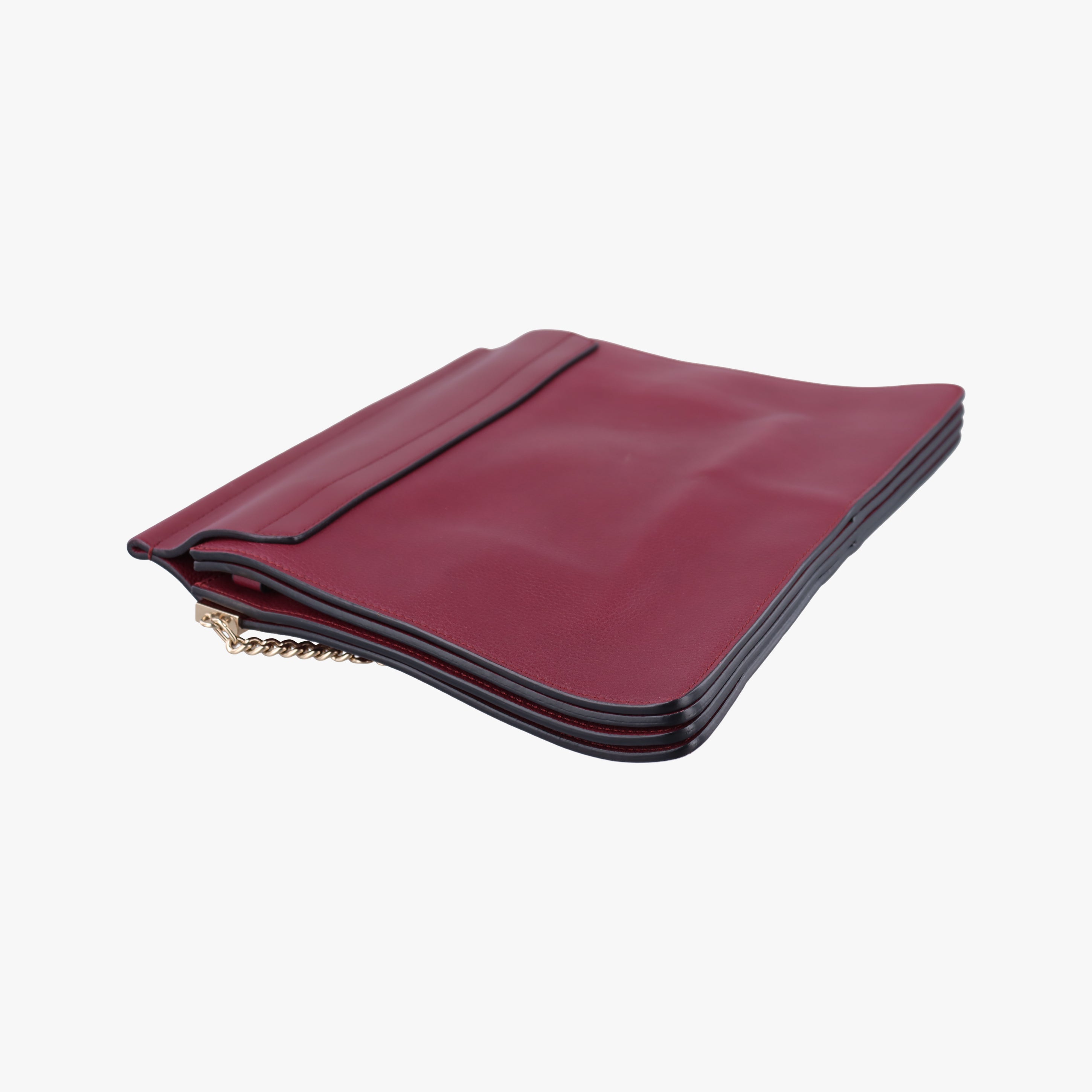 Pre-owned Chloe FAYE Bordeaux Leather  shoulderbag | stylenewstar