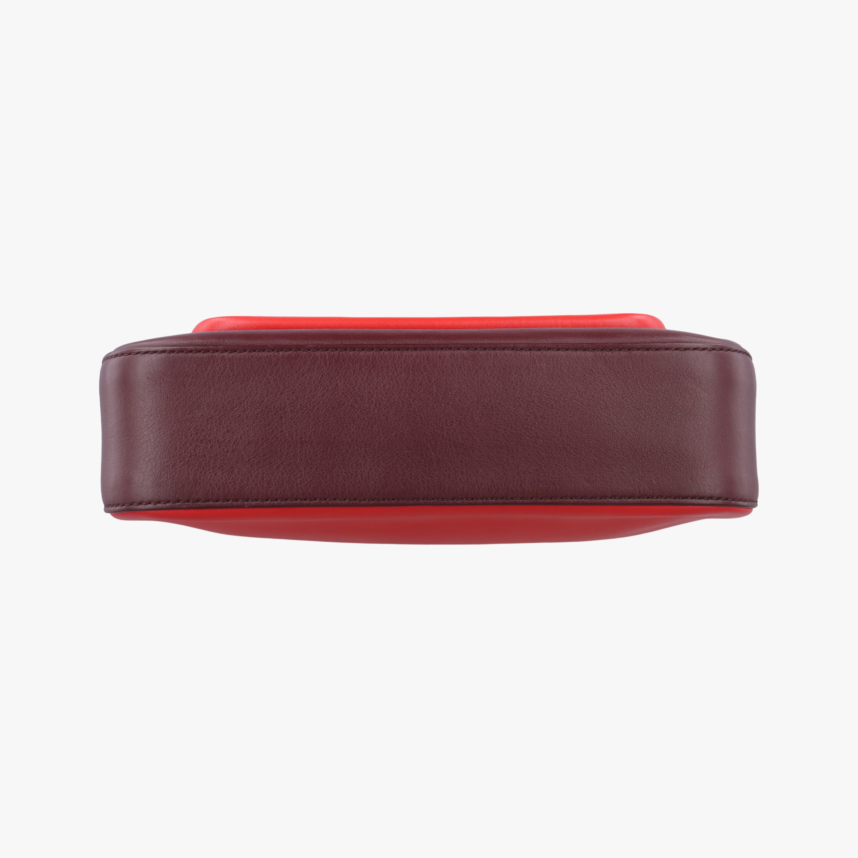 Pre-owned Fendi Be Baguette Red x burgundy Leather 8BR677 shoulderbag | stylenewstar