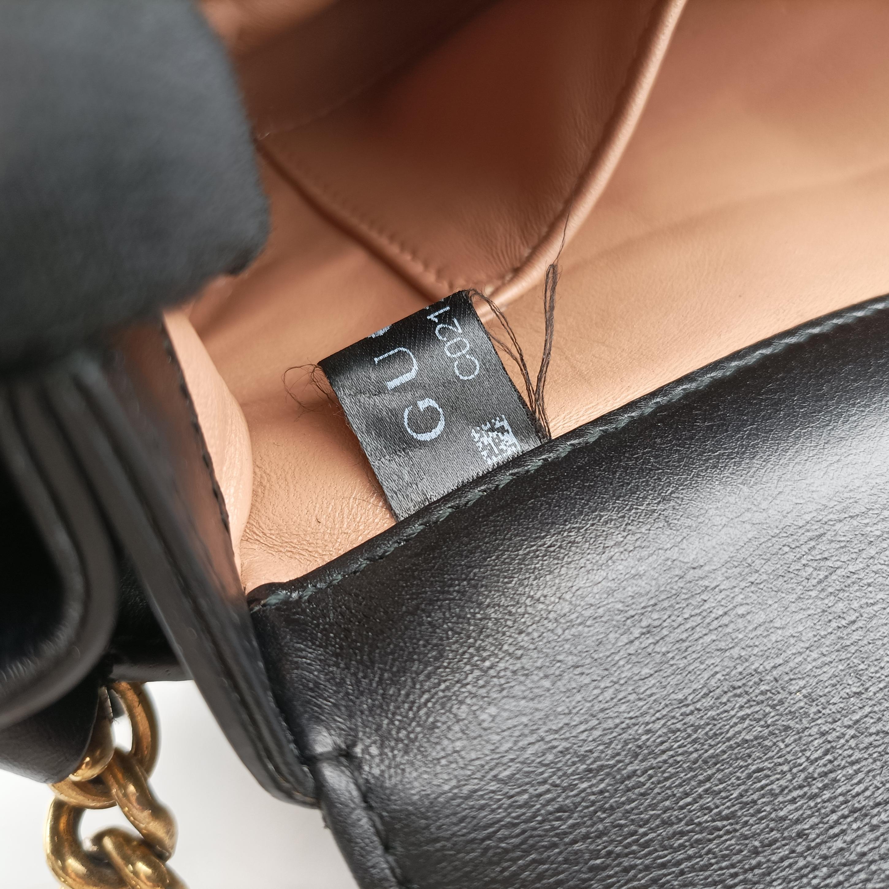 Pre-owned Gucci Broadway Tiger Head Black Leather 453777 shoulderbag | stylenewstar