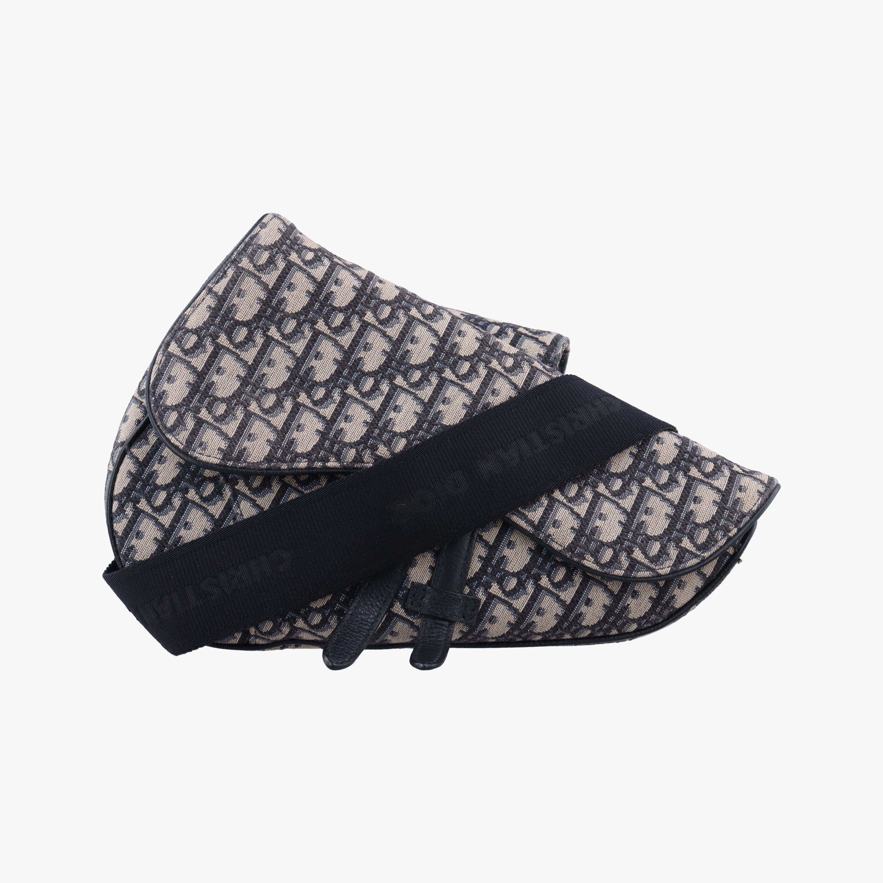 Vintage Christian Dior Saddle Gray×Black Jacquard  bum bag/waist bag | stylenewstar