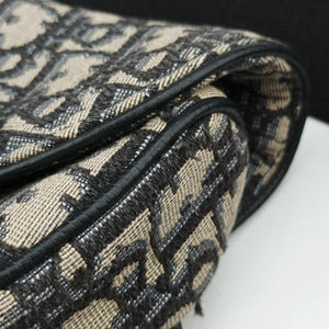 Vintage Christian Dior Saddle Gray×Black Jacquard  bum bag/waist bag | stylenewstar