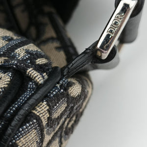 Vintage Christian Dior Saddle Gray×Black Jacquard  bum bag/waist bag | stylenewstar