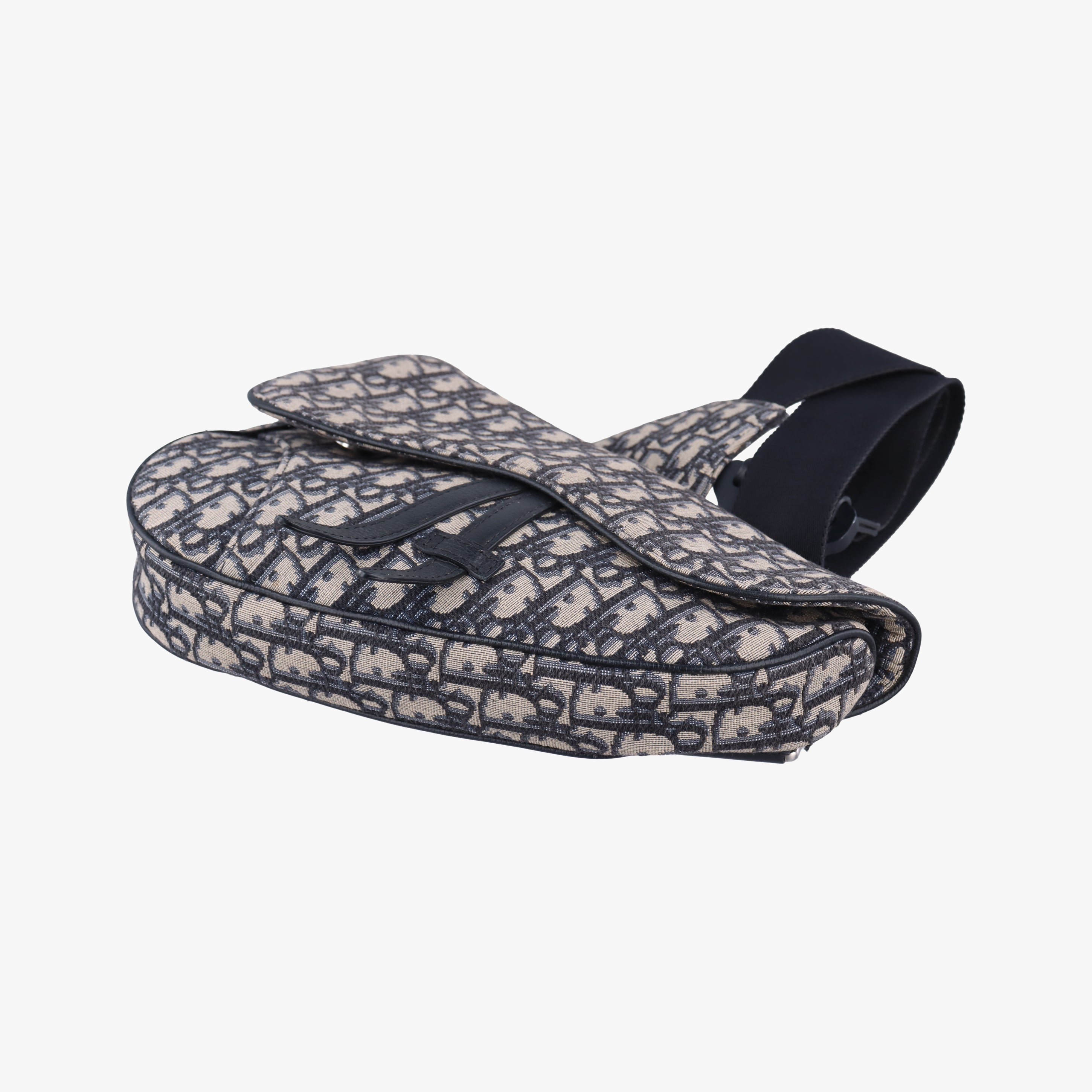 Vintage Christian Dior Saddle Gray×Black Jacquard  bum bag/waist bag | stylenewstar