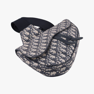 Vintage Christian Dior Saddle Gray×Black Jacquard  bum bag/waist bag | stylenewstar