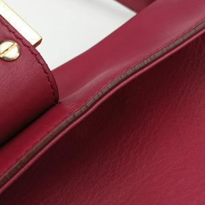 Pre-owned Fendi BAGUETTE Red Leather 8BR600 shoulderbag | stylenewstar