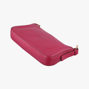 Pre-owned Fendi BAGUETTE Red Leather 8BR600 shoulderbag | stylenewstar