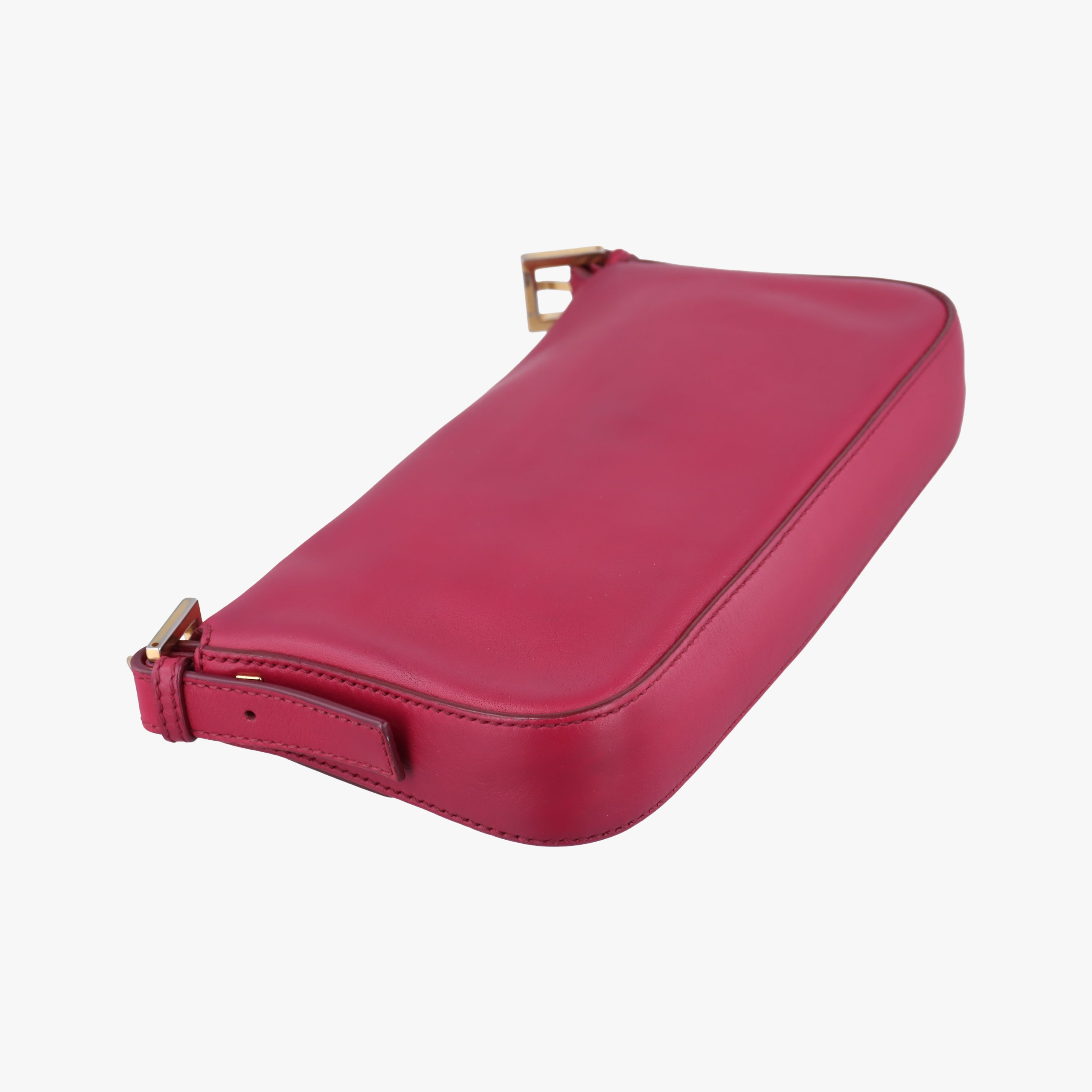 Pre-owned Fendi BAGUETTE Red Leather 8BR600 shoulderbag | stylenewstar