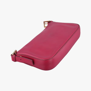 Pre-owned Fendi BAGUETTE Red Leather 8BR600 shoulderbag | stylenewstar