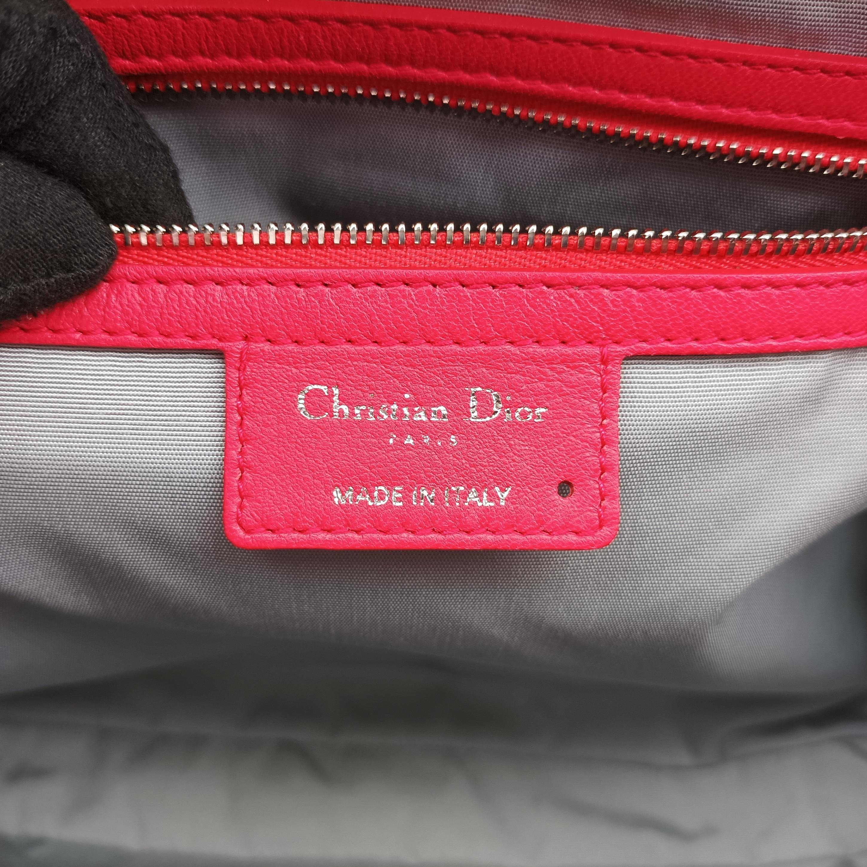 Vintage Christian Dior Cannage Dior Soft Shopping Red lambskin  handbag | stylenewstar