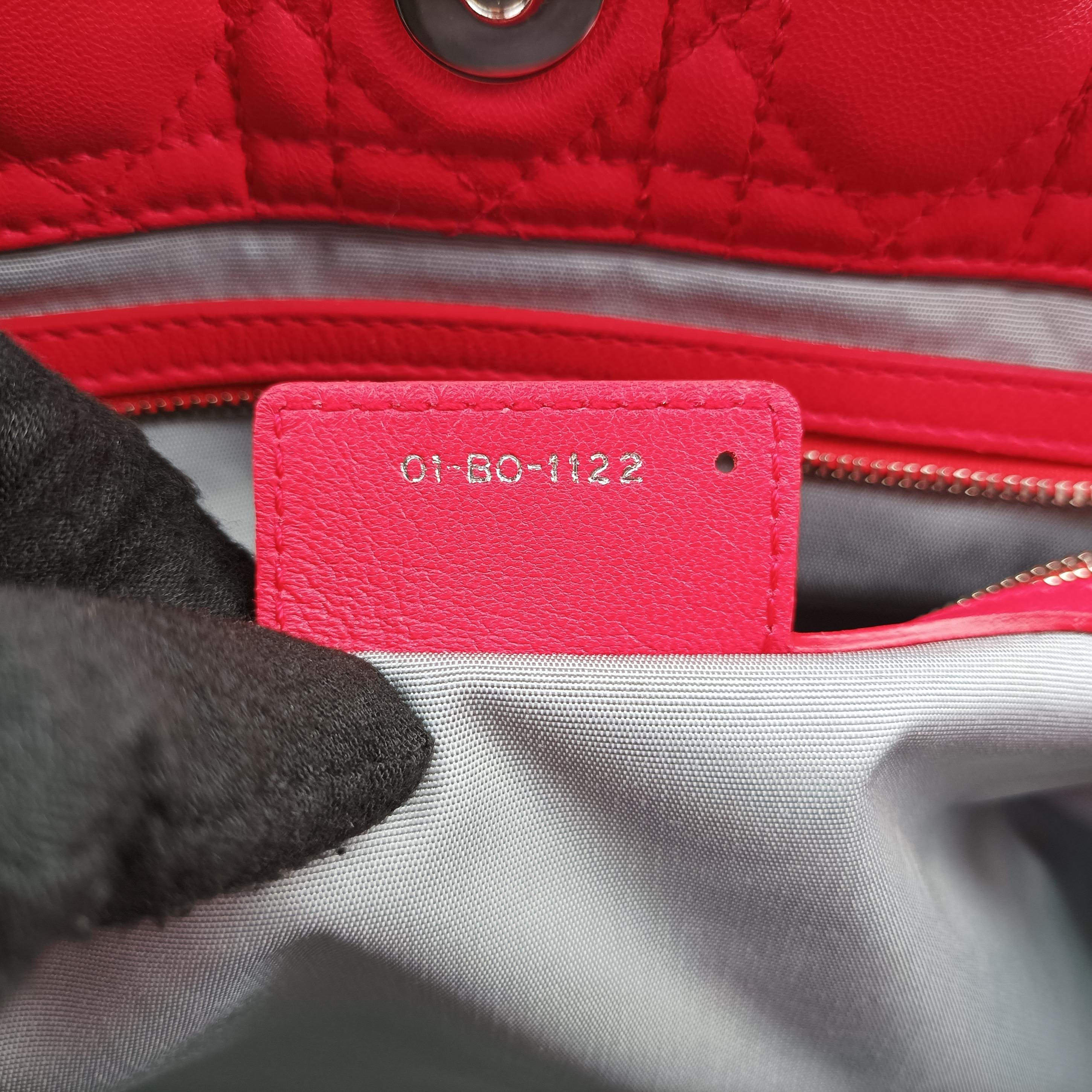 Vintage Christian Dior Cannage Dior Soft Shopping Red lambskin  handbag | stylenewstar