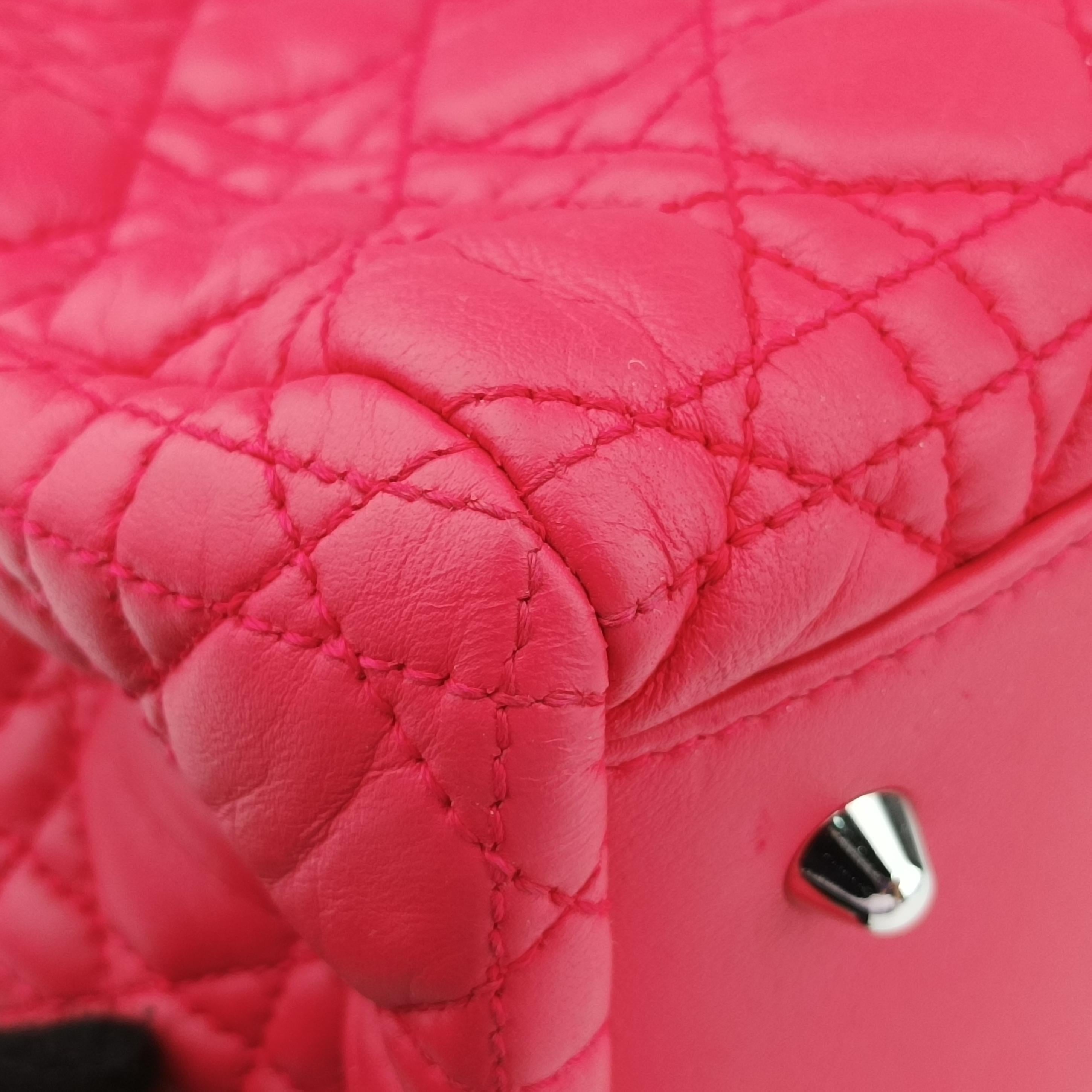 Vintage Christian Dior Cannage Dior Soft Shopping Red lambskin  handbag | stylenewstar