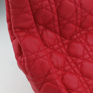 Vintage Christian Dior Cannage Dior Soft Shopping Red lambskin  handbag | stylenewstar