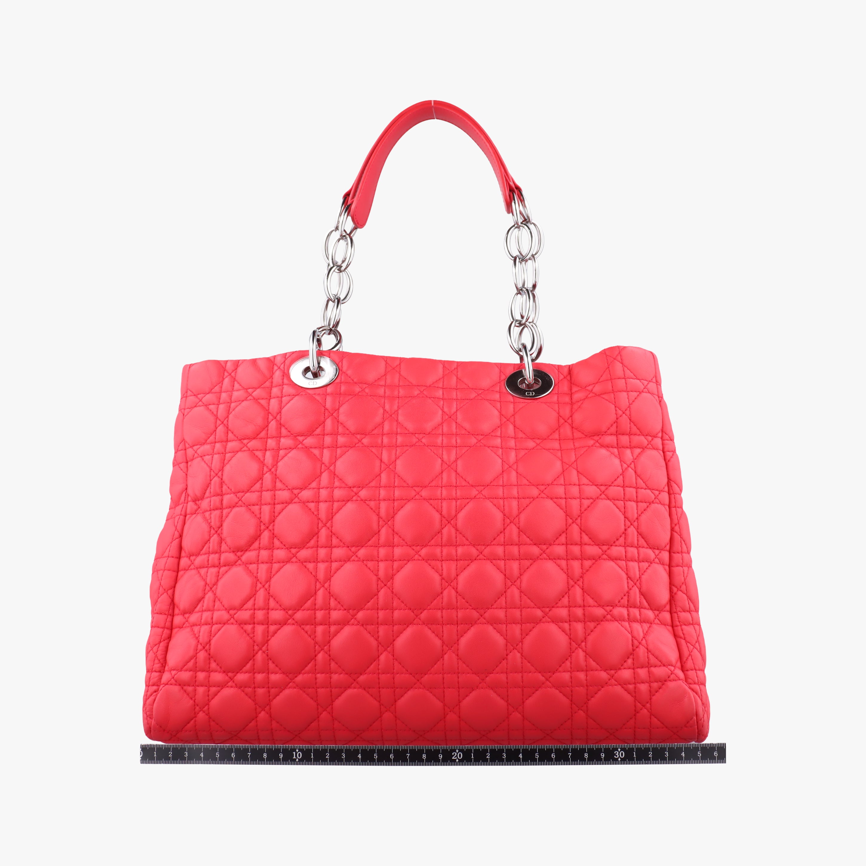 Vintage Christian Dior Cannage Dior Soft Shopping Red lambskin  handbag | stylenewstar