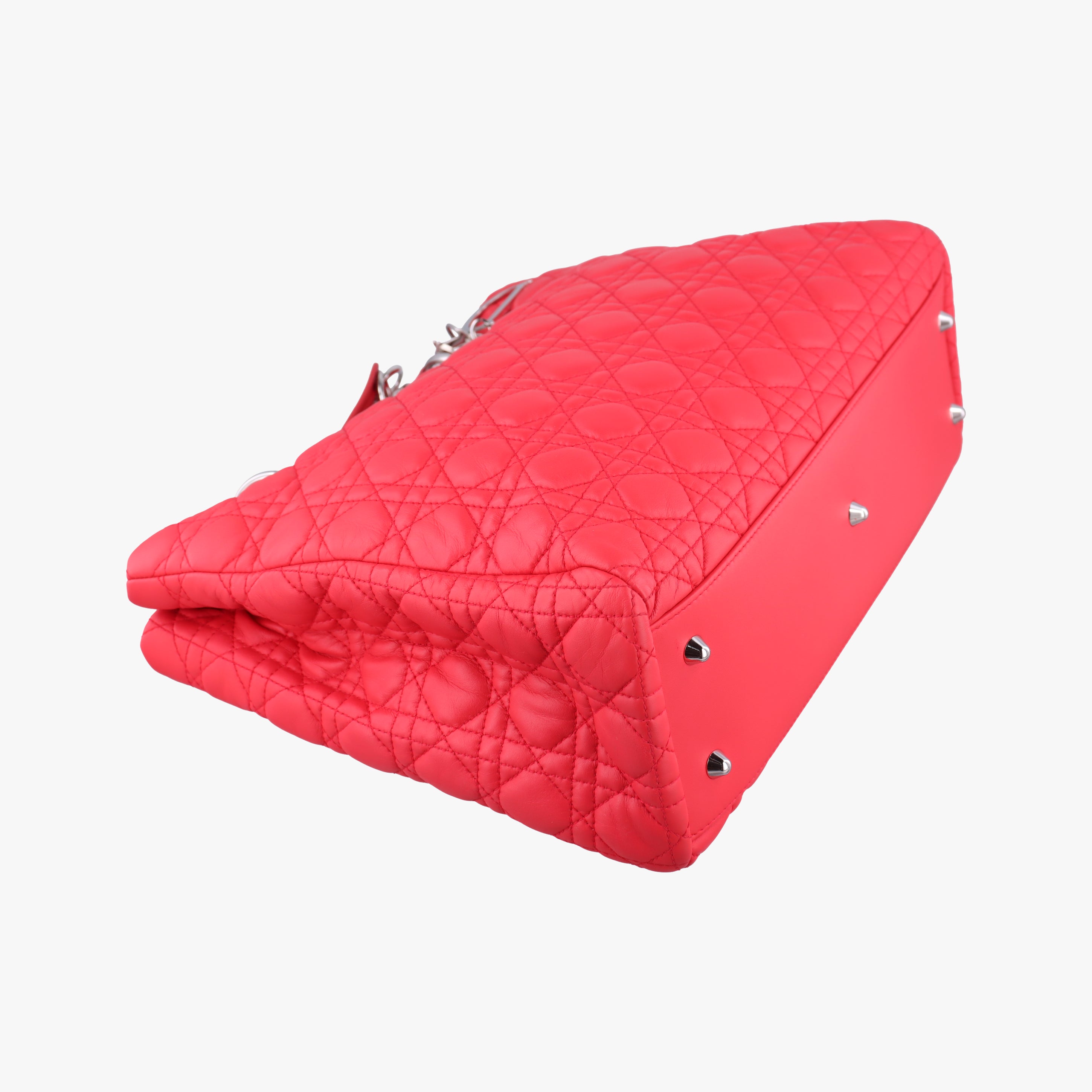 Vintage Christian Dior Cannage Dior Soft Shopping Red lambskin  handbag | stylenewstar