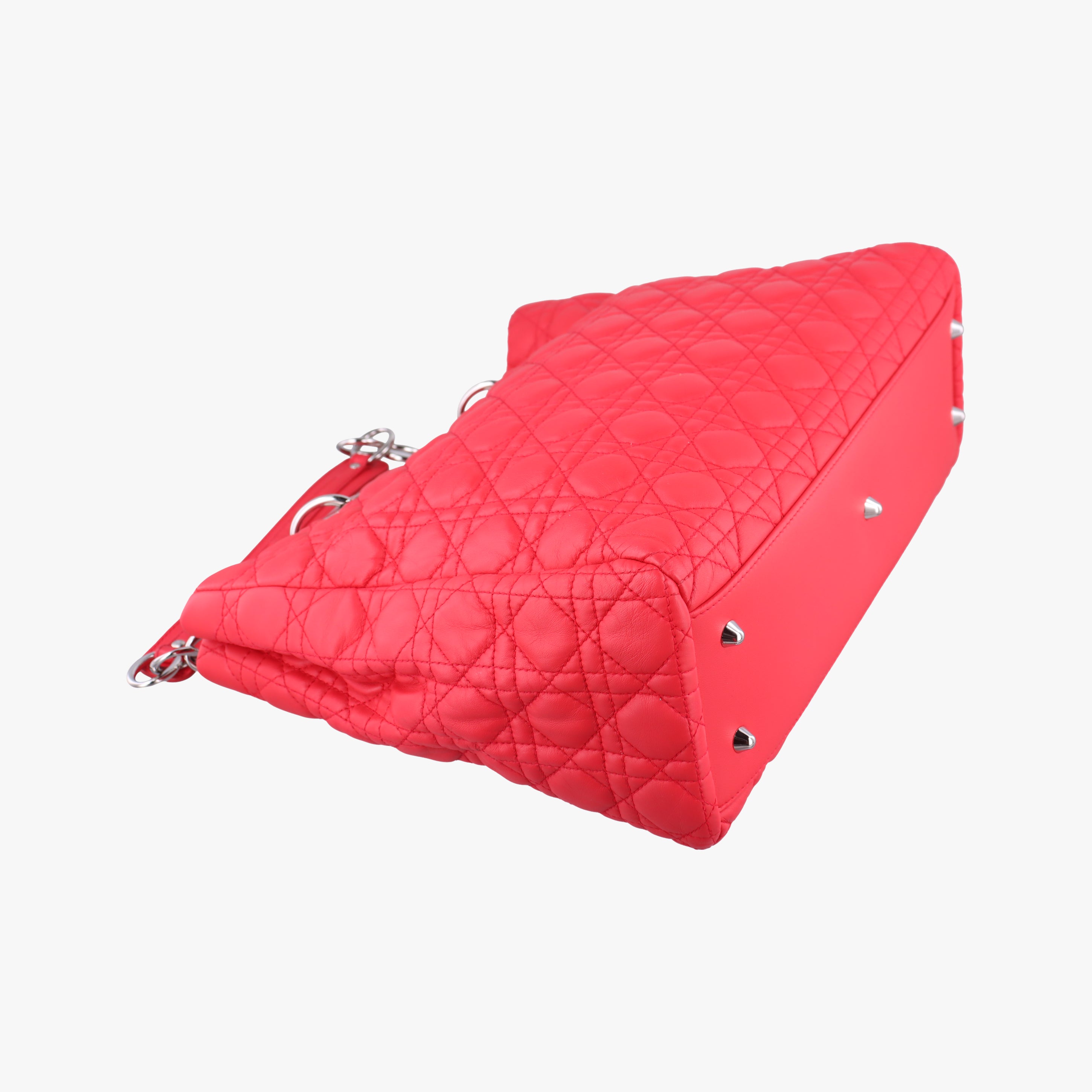 Vintage Christian Dior Cannage Dior Soft Shopping Red lambskin  handbag | stylenewstar