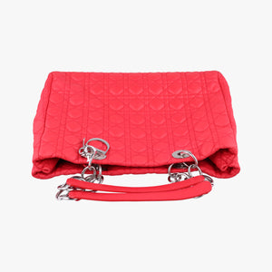 Vintage Christian Dior Cannage Dior Soft Shopping Red lambskin  handbag | stylenewstar