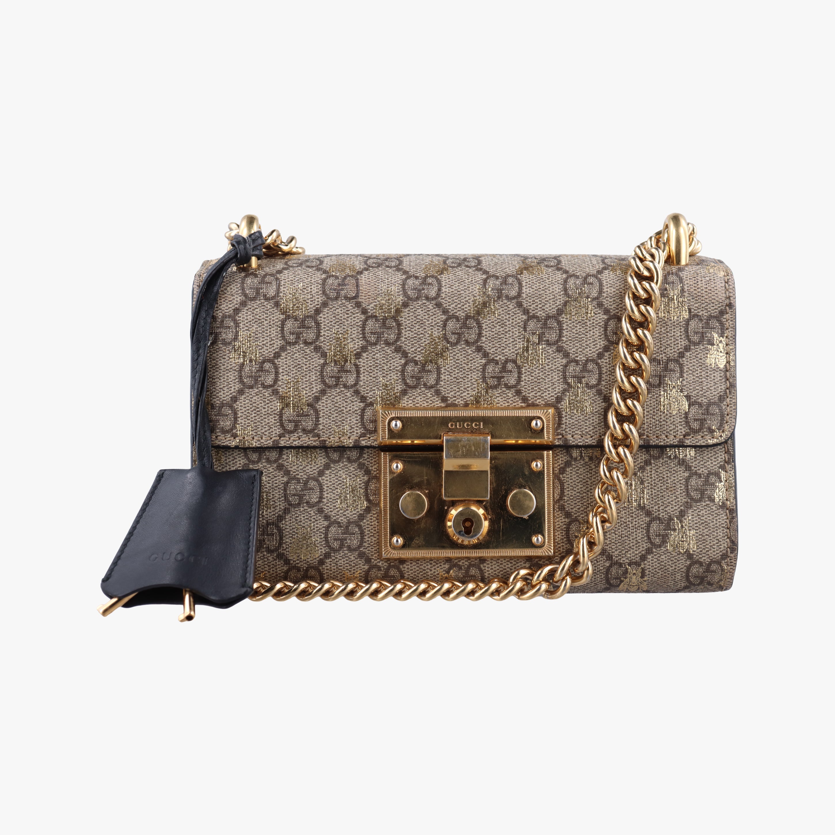 Secondhand Gucci Padlock beige×Multicolour PVC coated canvas 409487 shoulderbag | stylenewstar
