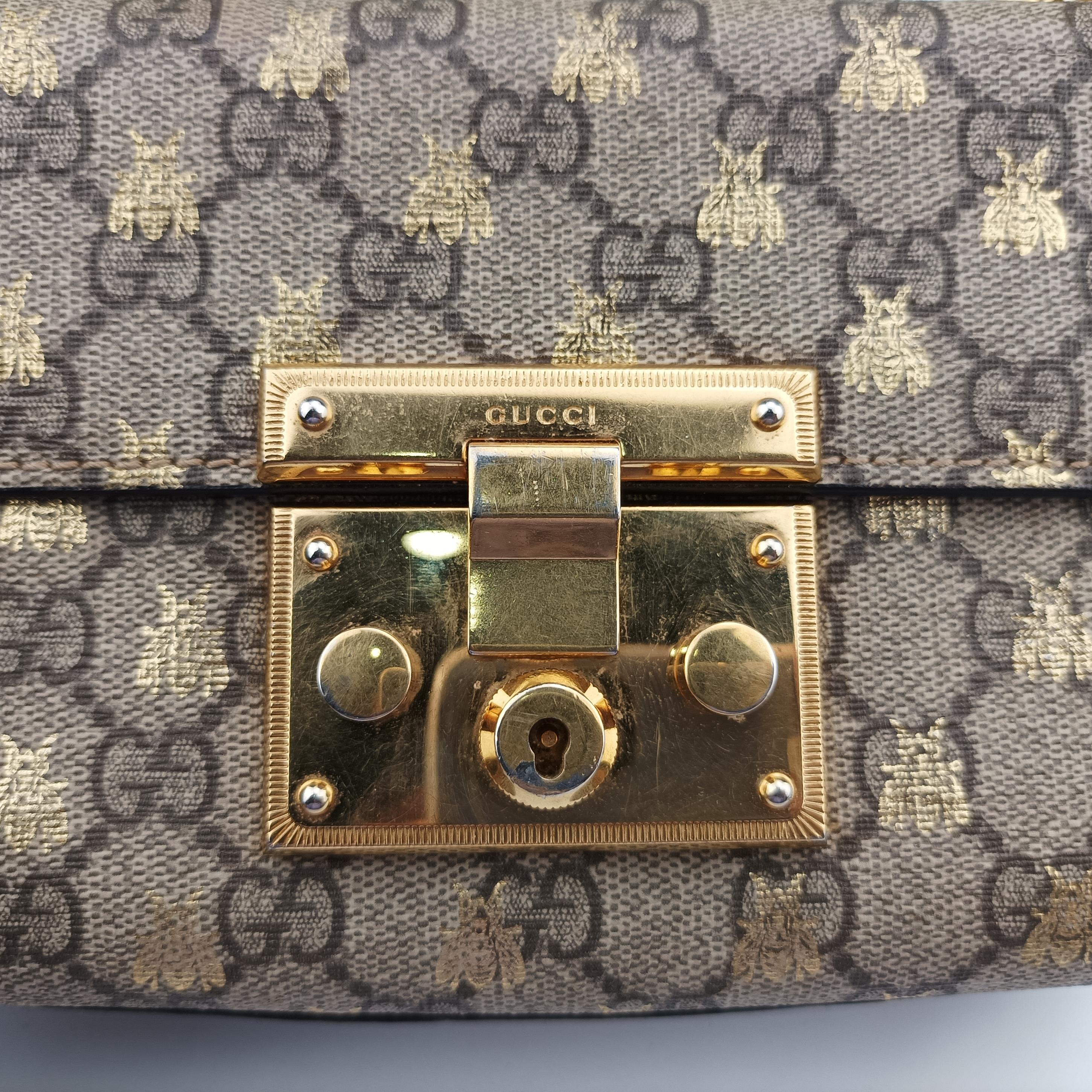 Secondhand Gucci Padlock beige×Multicolour PVC coated canvas 409487 shoulderbag | stylenewstar