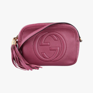 Pre-owned Gucci Soho Purple Leather 308364 shoulderbag | stylenewstar