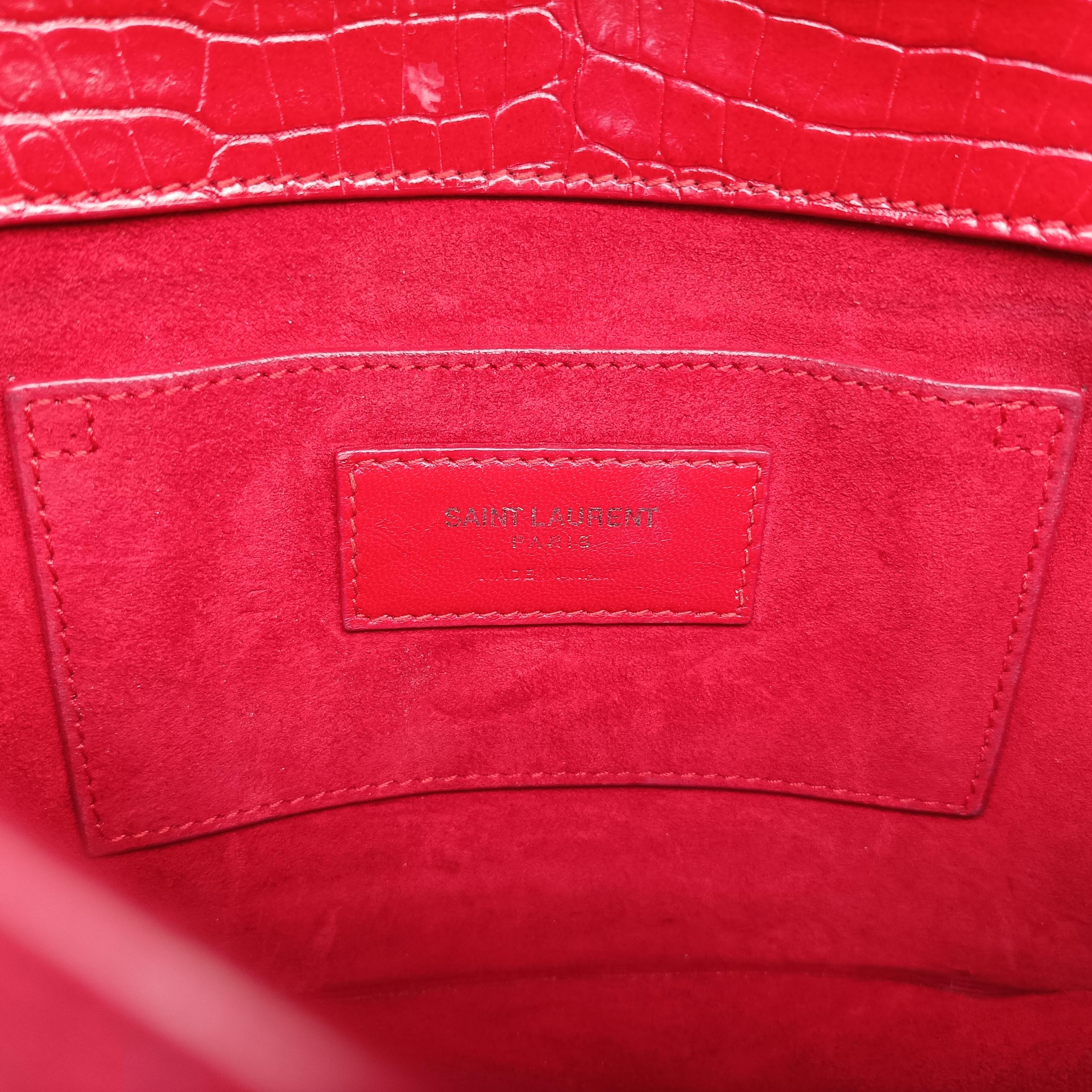 Pre-owned Yves Saint Laurent SUNSET Red Leather 442906 shoulderbag | stylenewstar