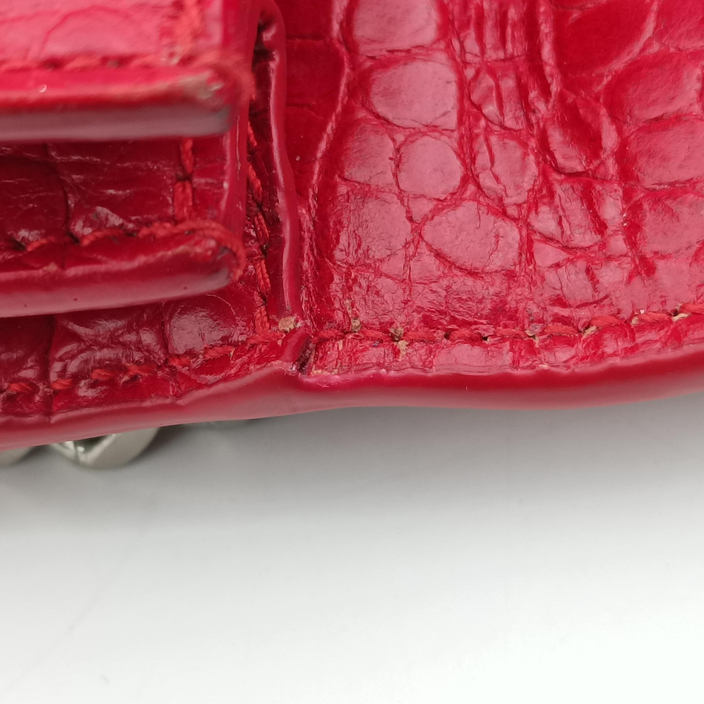 Pre-owned Yves Saint Laurent SUNSET Red Leather 442906 shoulderbag | stylenewstar