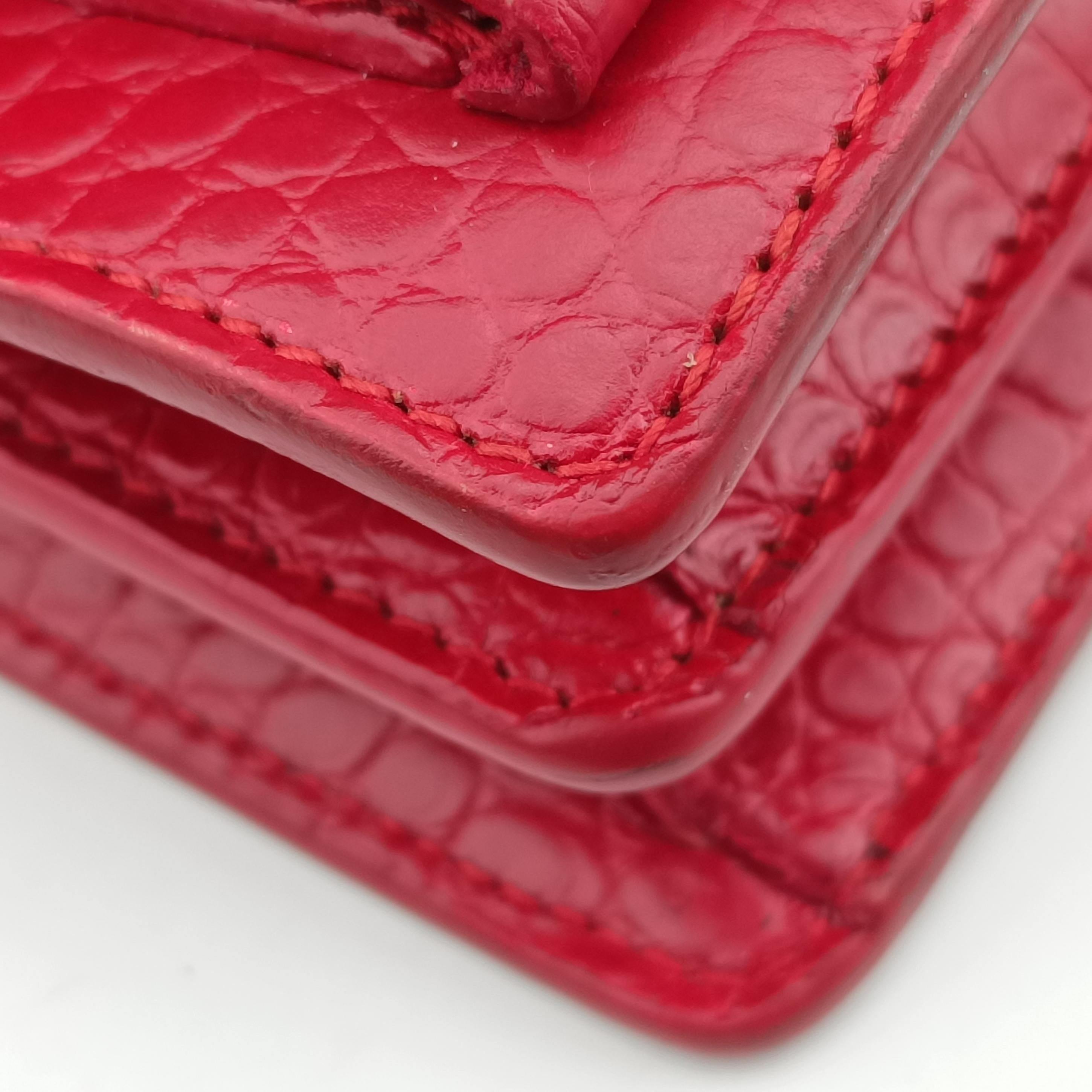 Pre-owned Yves Saint Laurent SUNSET Red Leather 442906 shoulderbag | stylenewstar