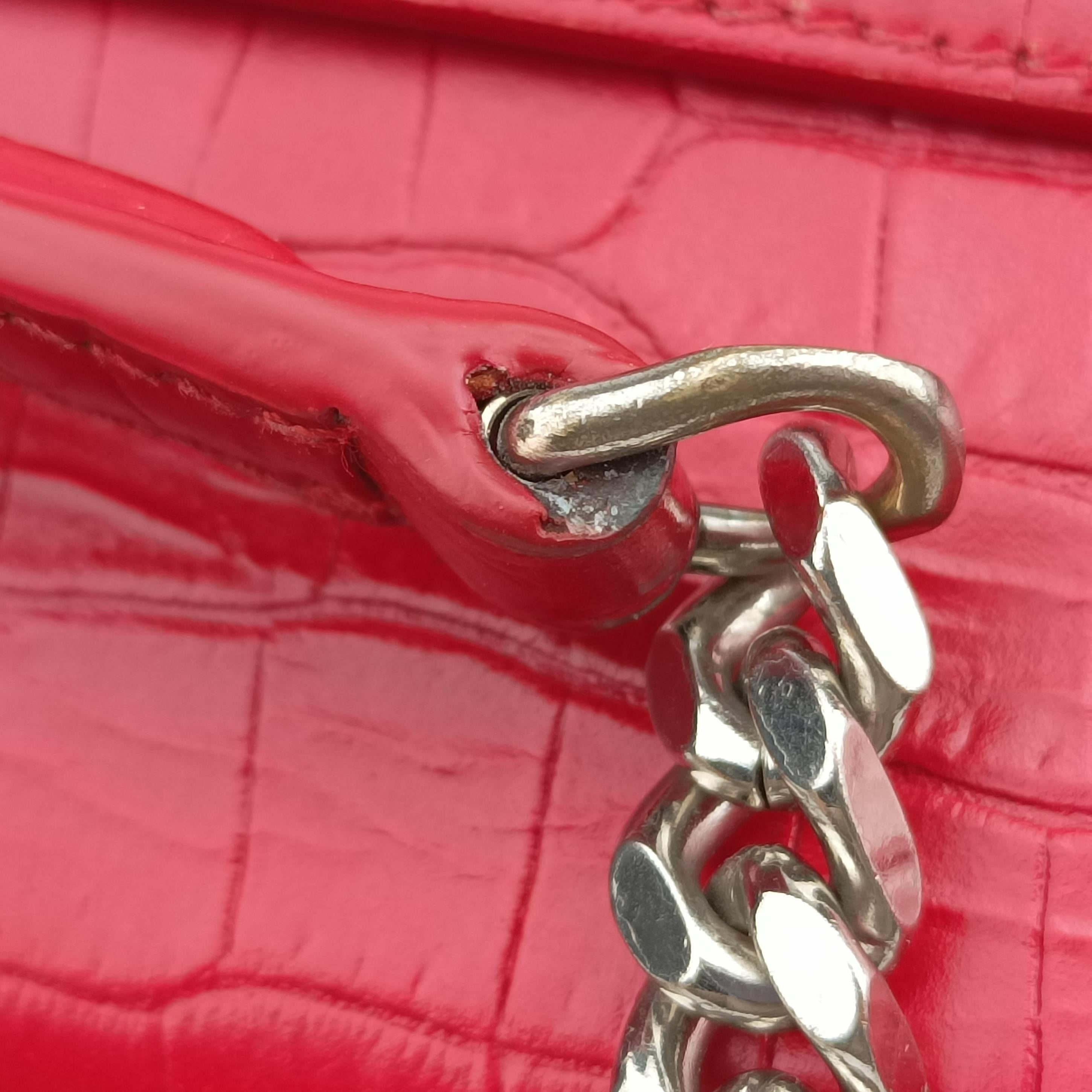 Pre-owned Yves Saint Laurent SUNSET Red Leather 442906 shoulderbag | stylenewstar