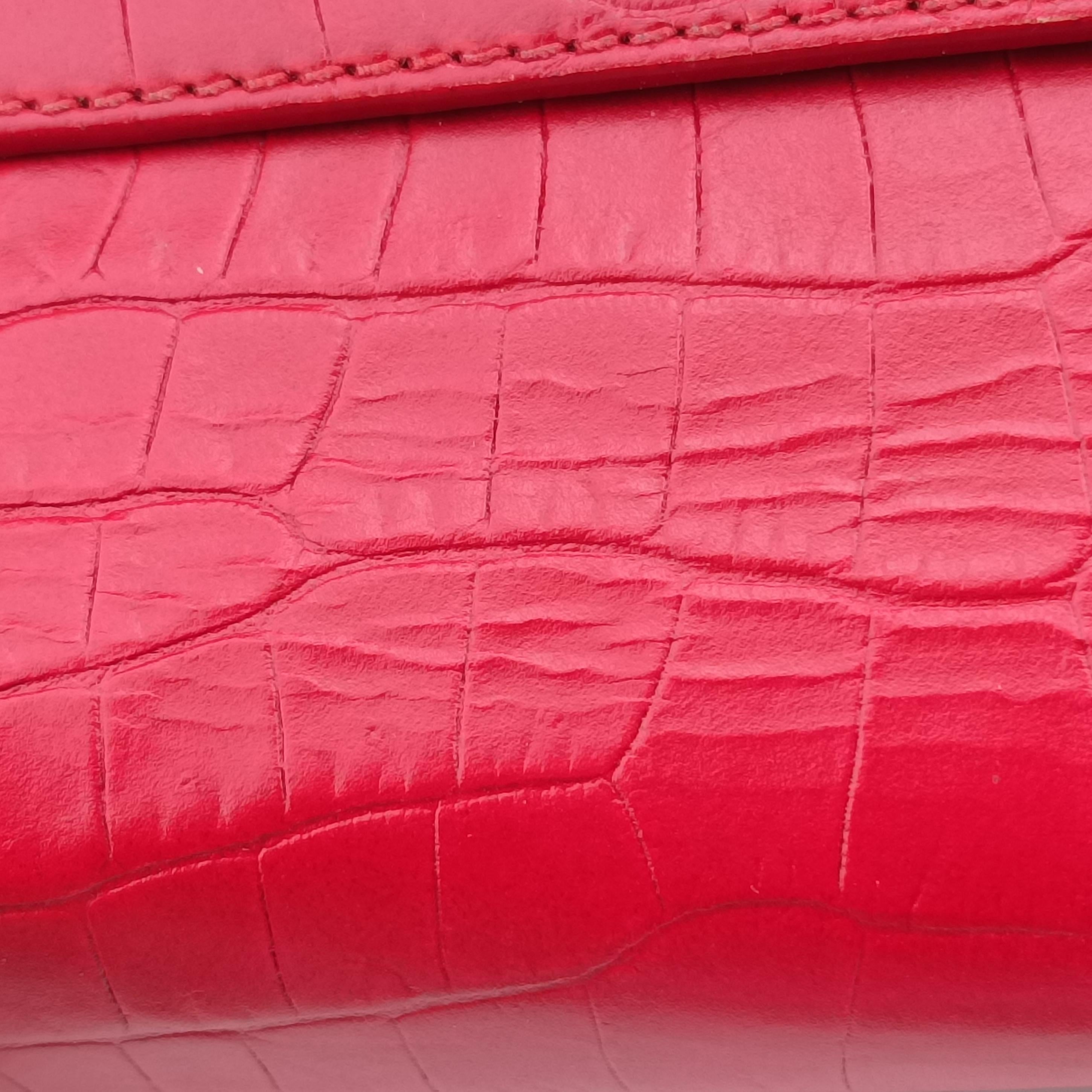 Pre-owned Yves Saint Laurent SUNSET Red Leather 442906 shoulderbag | stylenewstar