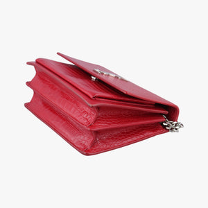 Pre-owned Yves Saint Laurent SUNSET Red Leather 442906 shoulderbag | stylenewstar