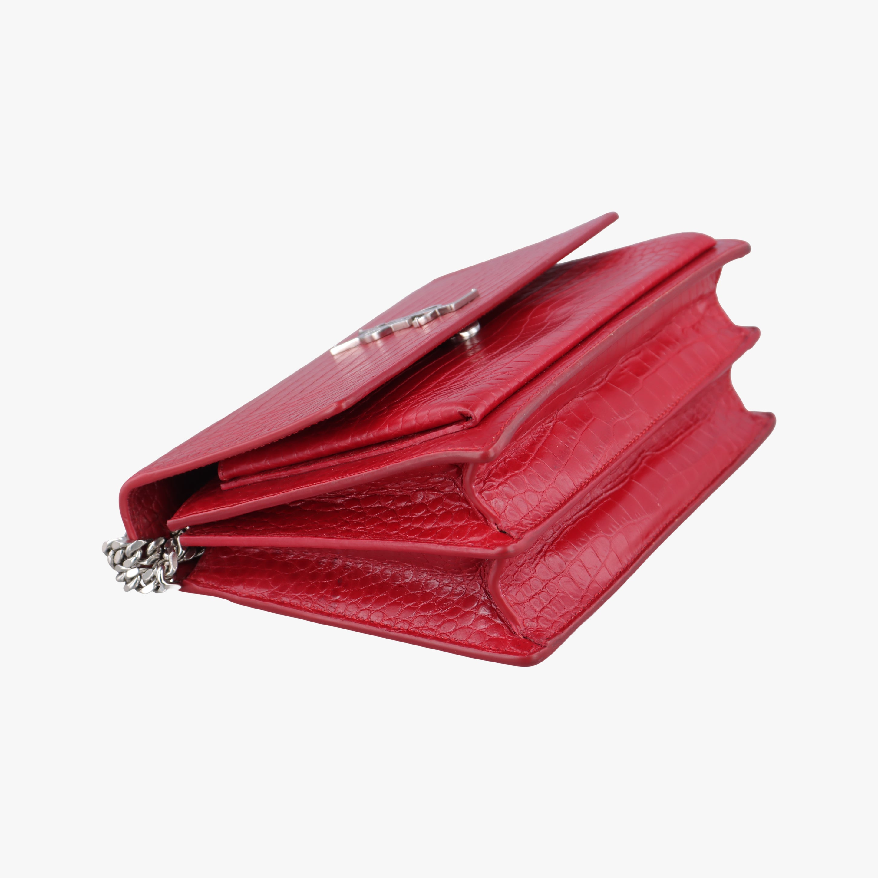 Pre-owned Yves Saint Laurent SUNSET Red Leather 442906 shoulderbag | stylenewstar