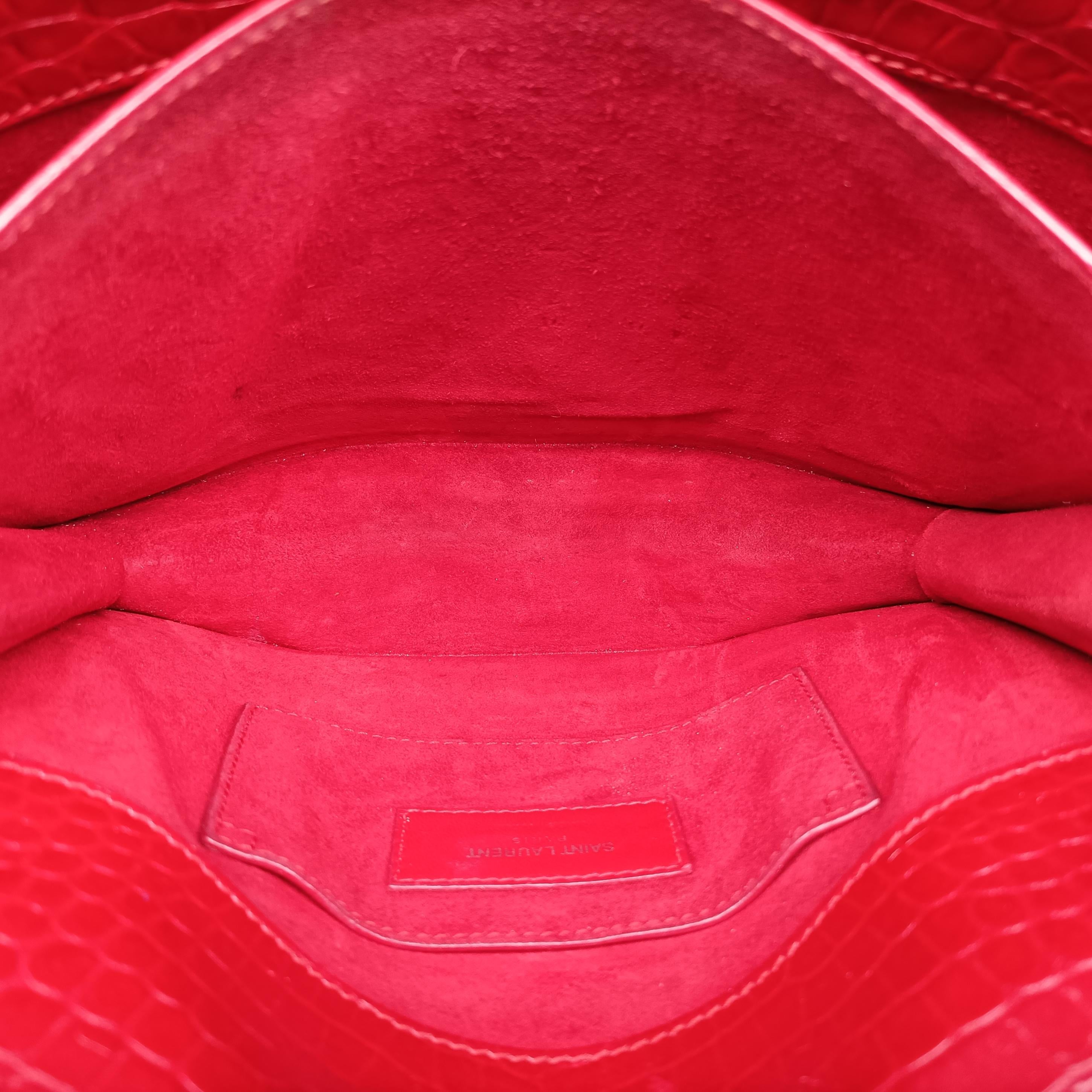 Pre-owned Yves Saint Laurent SUNSET Red Leather 442906 shoulderbag | stylenewstar