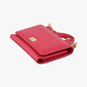 Pre-owned Dolce & Gabbana SICILY Red Leather  shoulderbag | stylenewstar