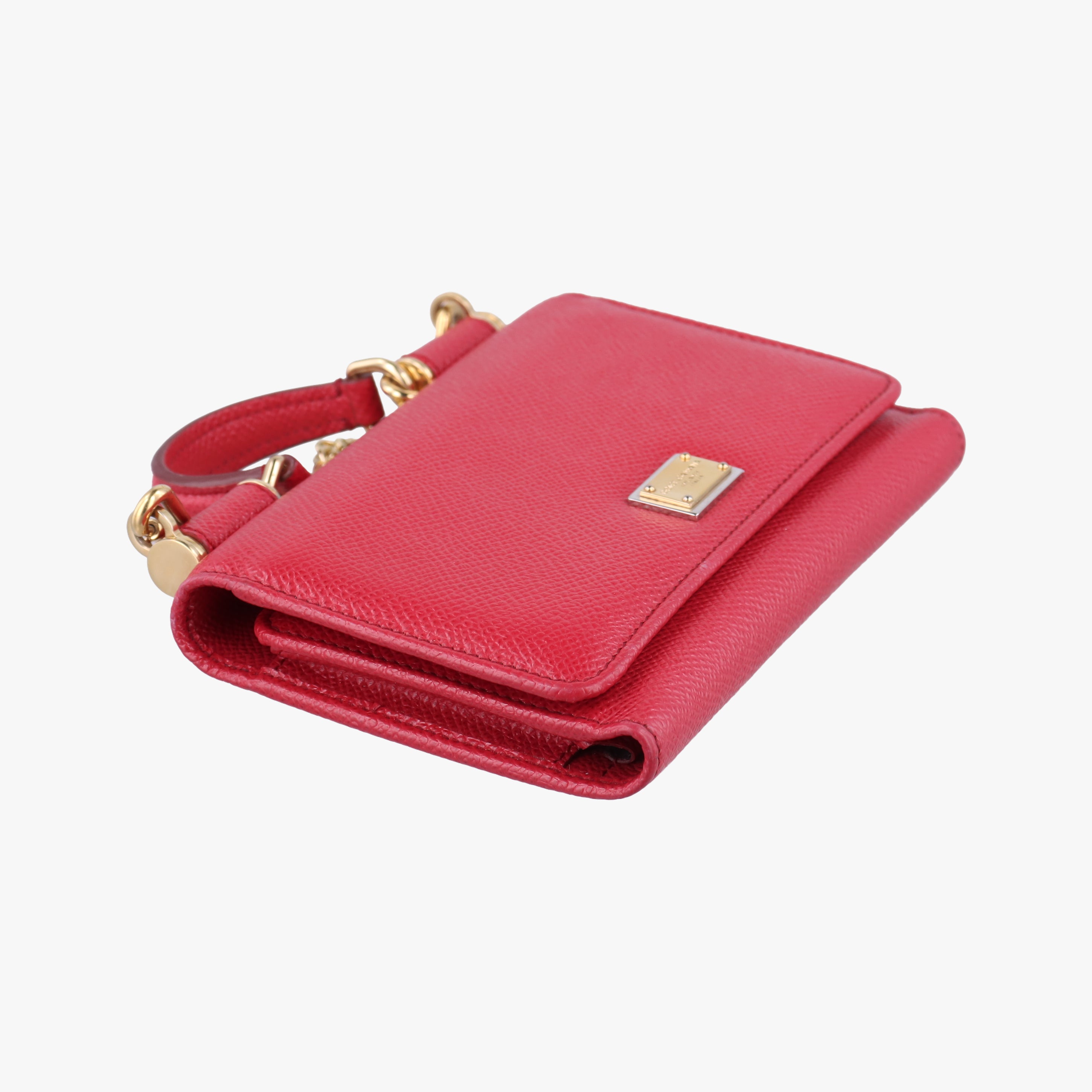 Pre-owned Dolce & Gabbana SICILY Red Leather  shoulderbag | stylenewstar