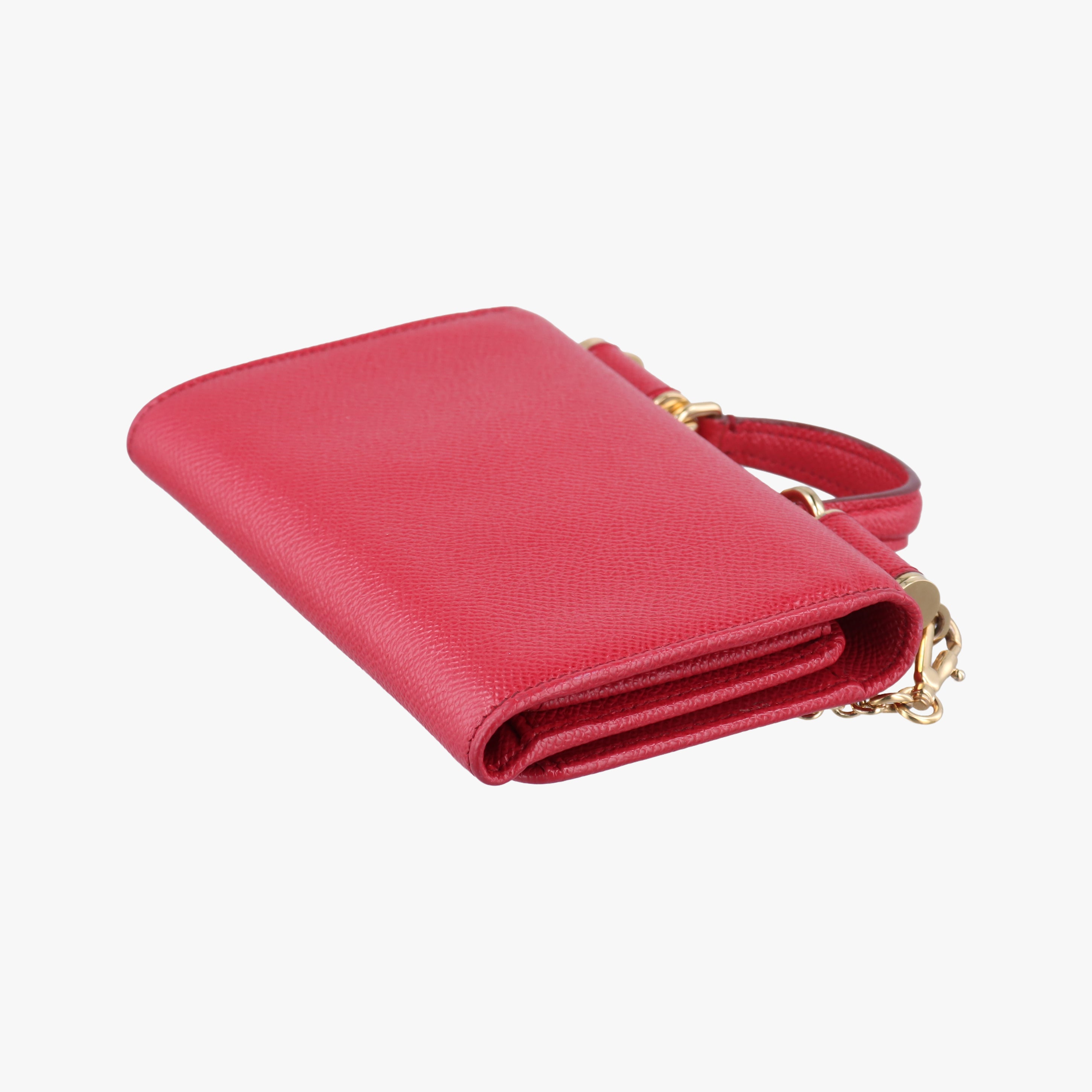 Pre-owned Dolce & Gabbana SICILY Red Leather  shoulderbag | stylenewstar