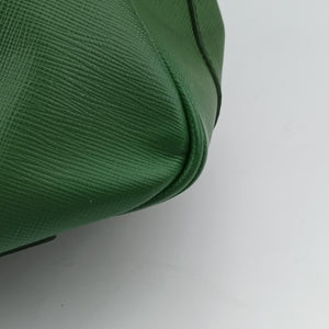 Pre-owned Prada Classic Laptop briefcase Green SAFFIANO Leather VS0305 shoulderbag | stylenewstar