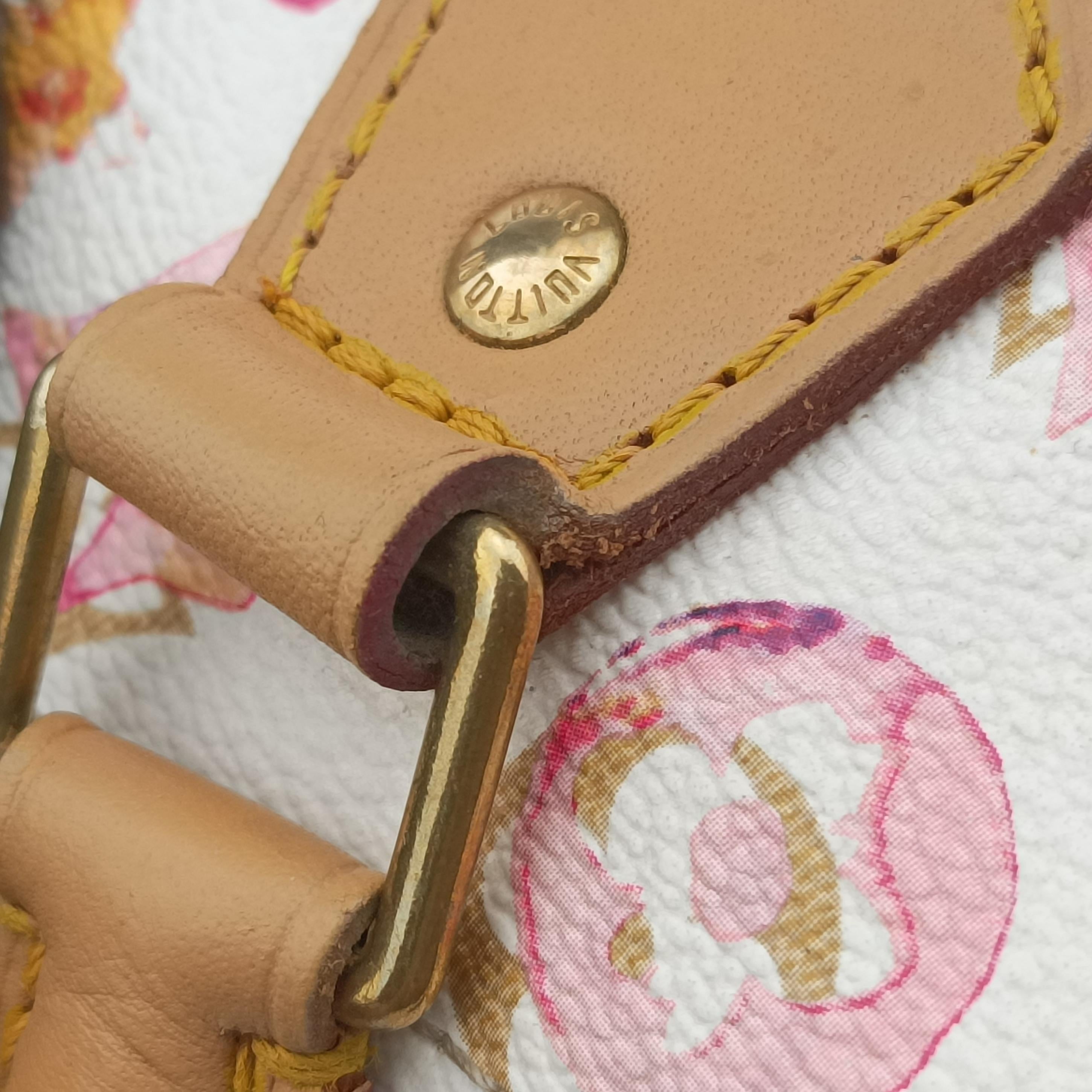 Pre-owned Louis Vuitton Speedy 30 white×Multicolor Monogram Water Color M95751 shoulderbag | stylenewstar