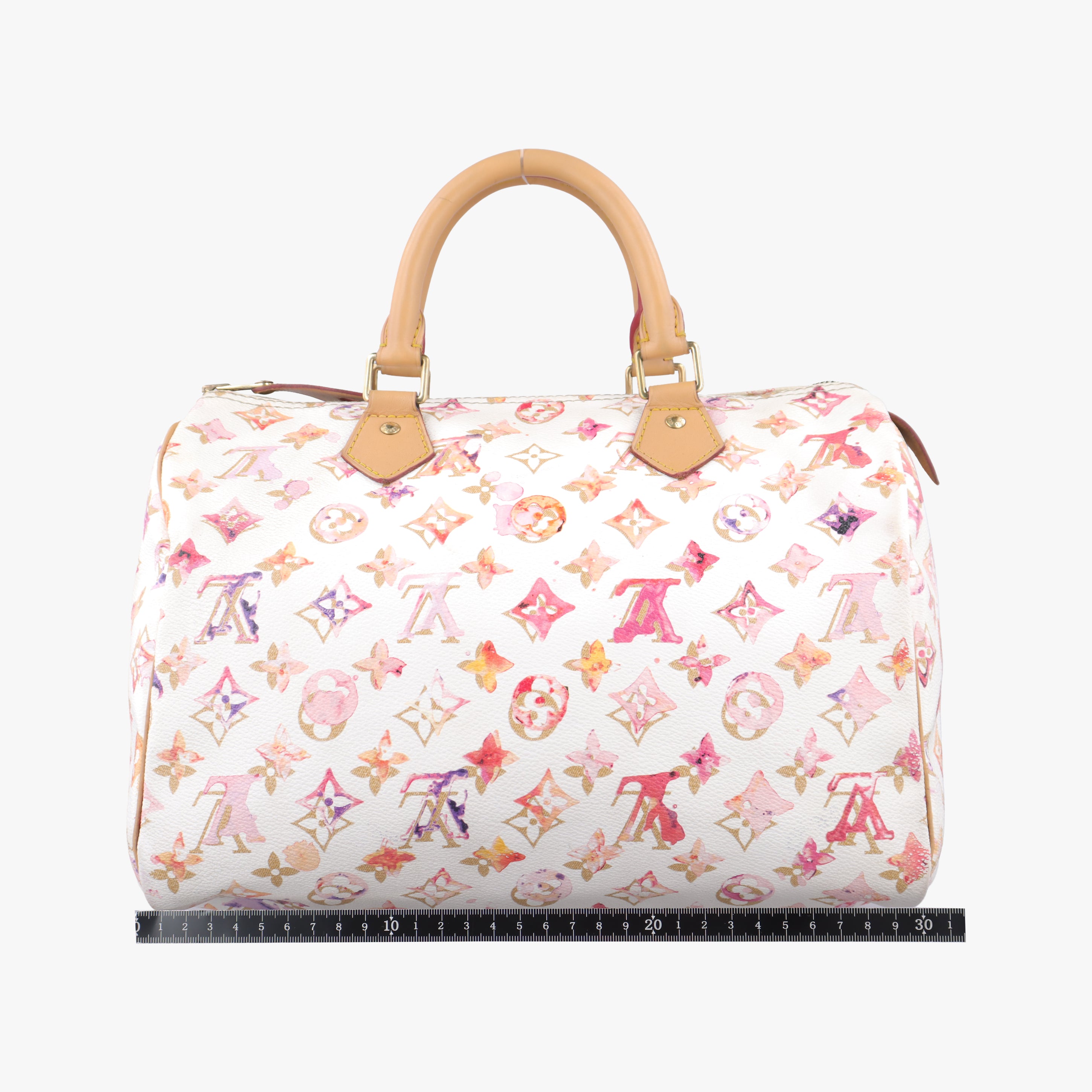Pre-owned Louis Vuitton Speedy 30 white×Multicolor Monogram Water Color M95751 shoulderbag | stylenewstar