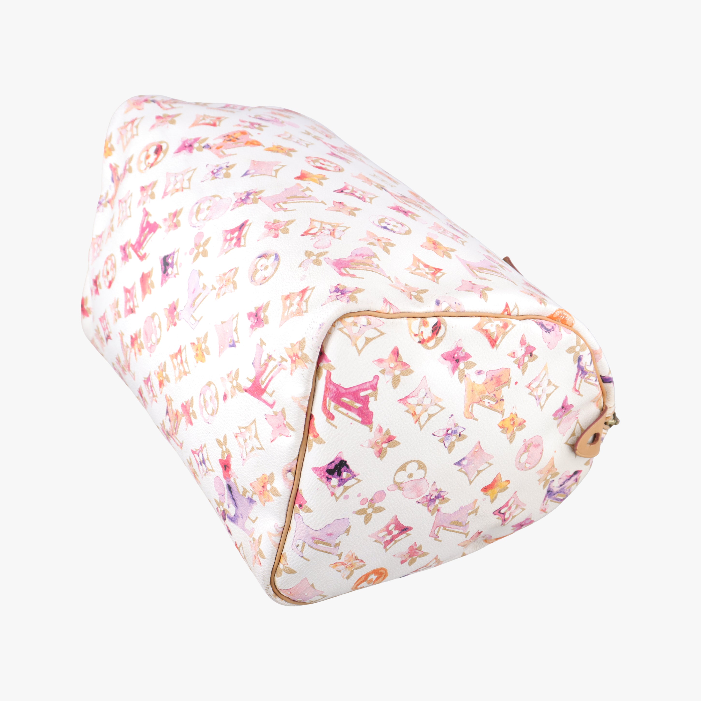 Pre-owned Louis Vuitton Speedy 30 white×Multicolor Monogram Water Color M95751 shoulderbag | stylenewstar