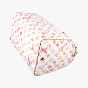 Pre-owned Louis Vuitton Speedy 30 white×Multicolor Monogram Water Color M95751 shoulderbag | stylenewstar