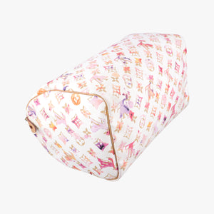 Pre-owned Louis Vuitton Speedy 30 white×Multicolor Monogram Water Color M95751 shoulderbag | stylenewstar