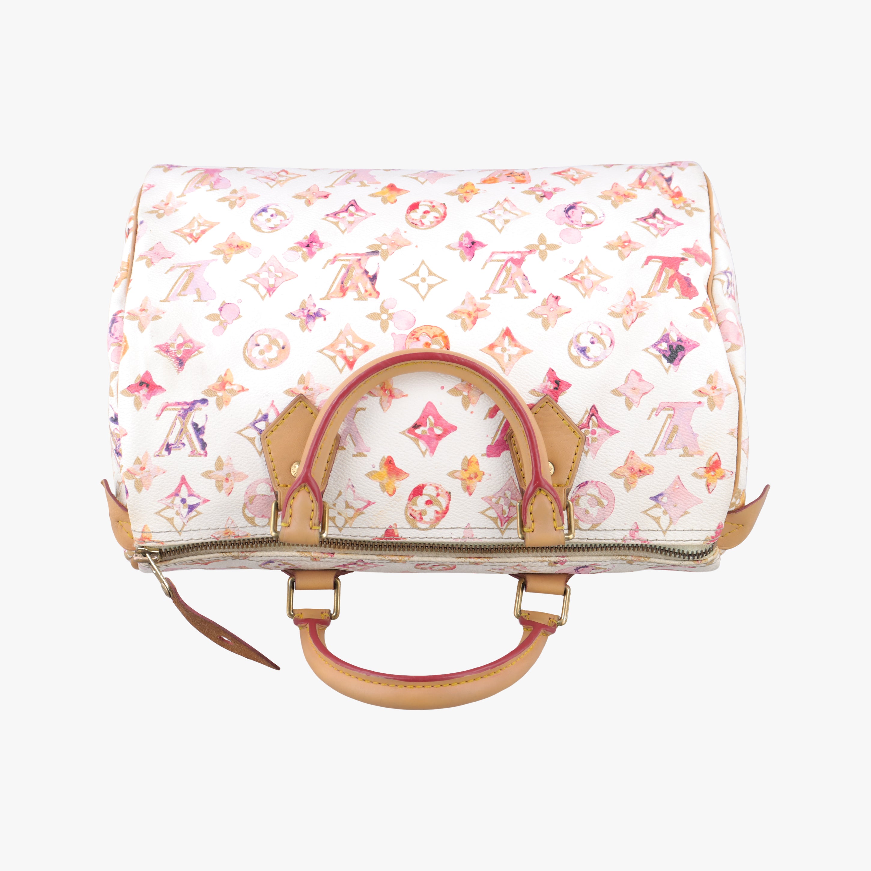 Pre-owned Louis Vuitton Speedy 30 white×Multicolor Monogram Water Color M95751 shoulderbag | stylenewstar