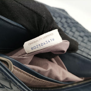 Pre-owned Bottega Veneta Intrecciato Black lambskin  shoulderbag | stylenewstar